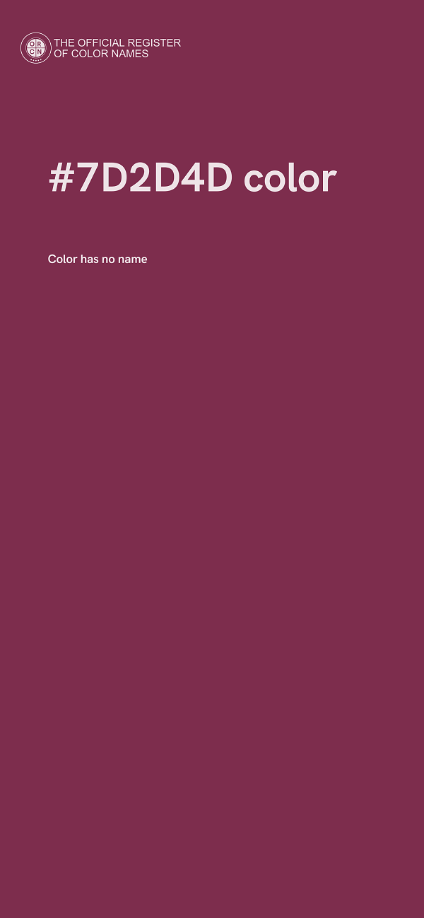 #7D2D4D color image