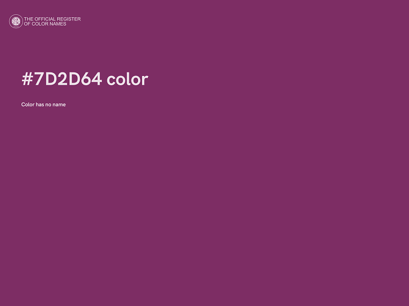 #7D2D64 color image