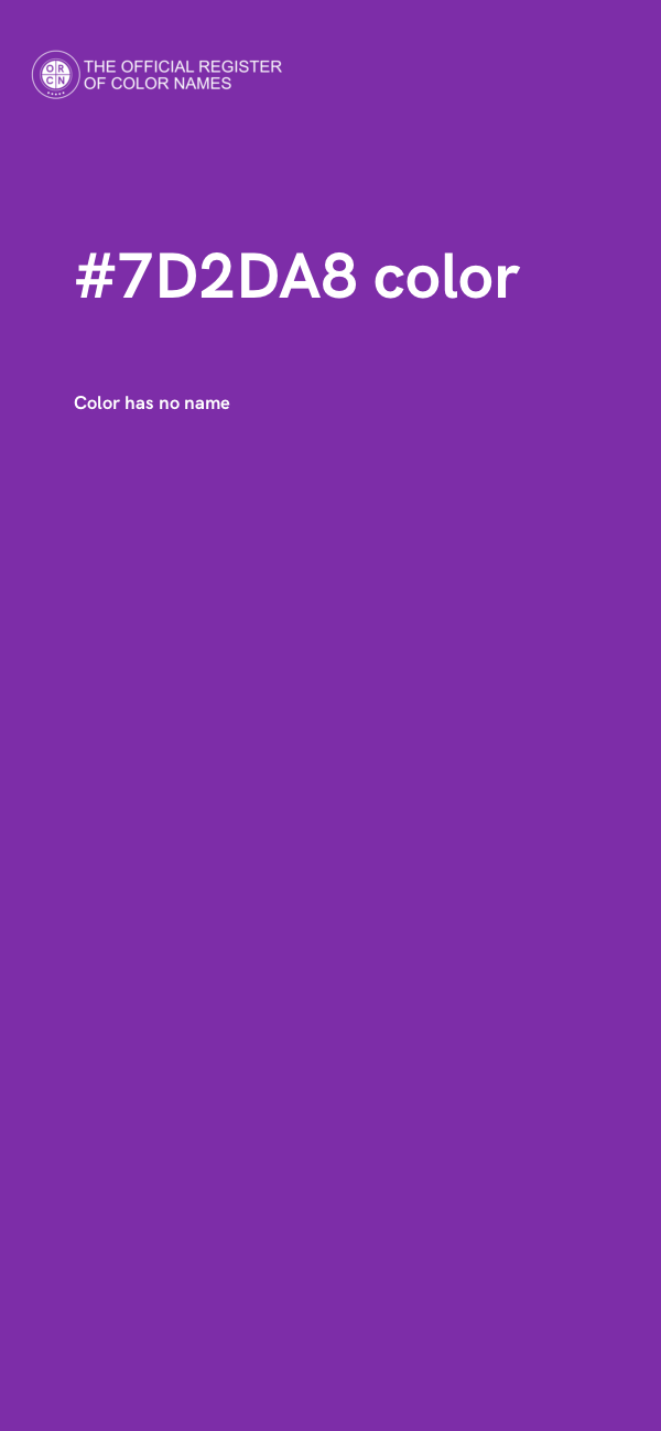 #7D2DA8 color image