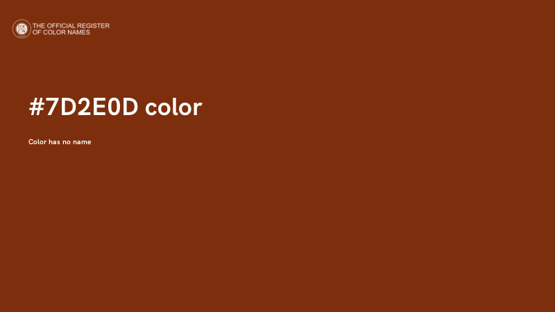 #7D2E0D color image