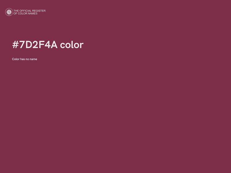 #7D2F4A color image