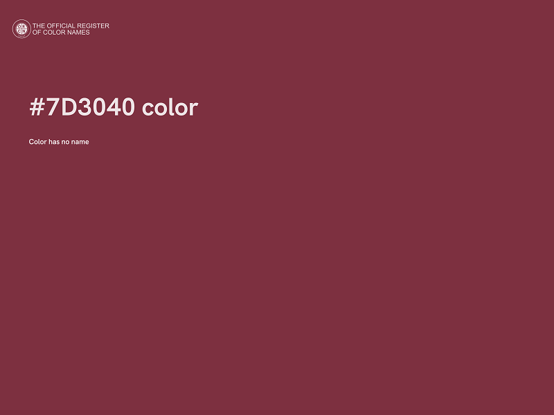 #7D3040 color image