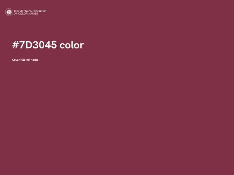 #7D3045 color image