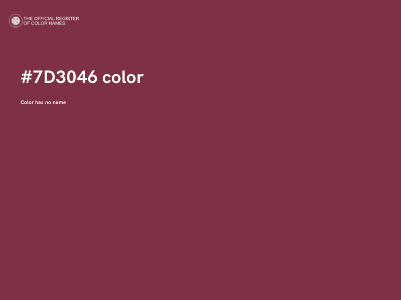 #7D3046 color image