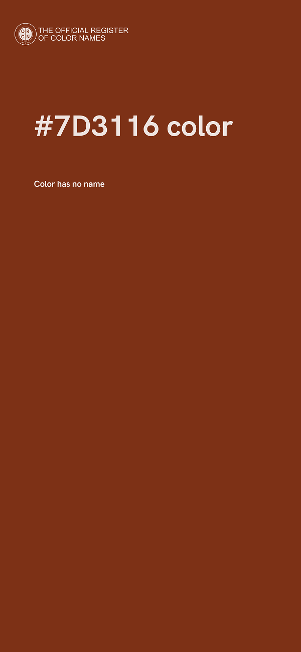 #7D3116 color image