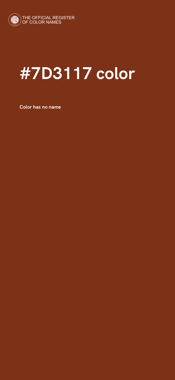 #7D3117 color image