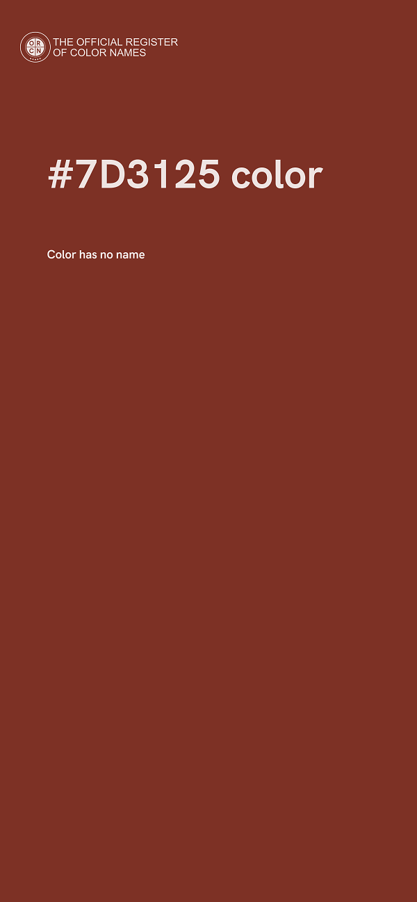 #7D3125 color image
