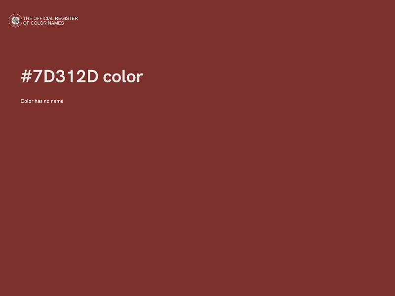 #7D312D color image