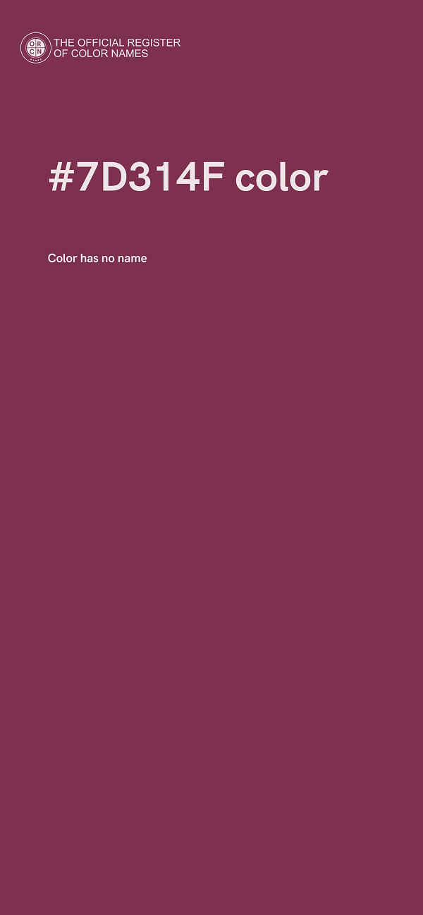 #7D314F color image