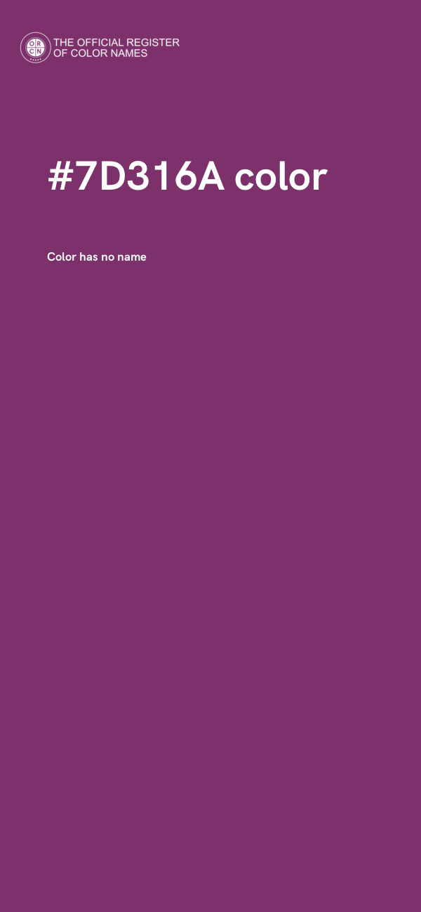 #7D316A color image