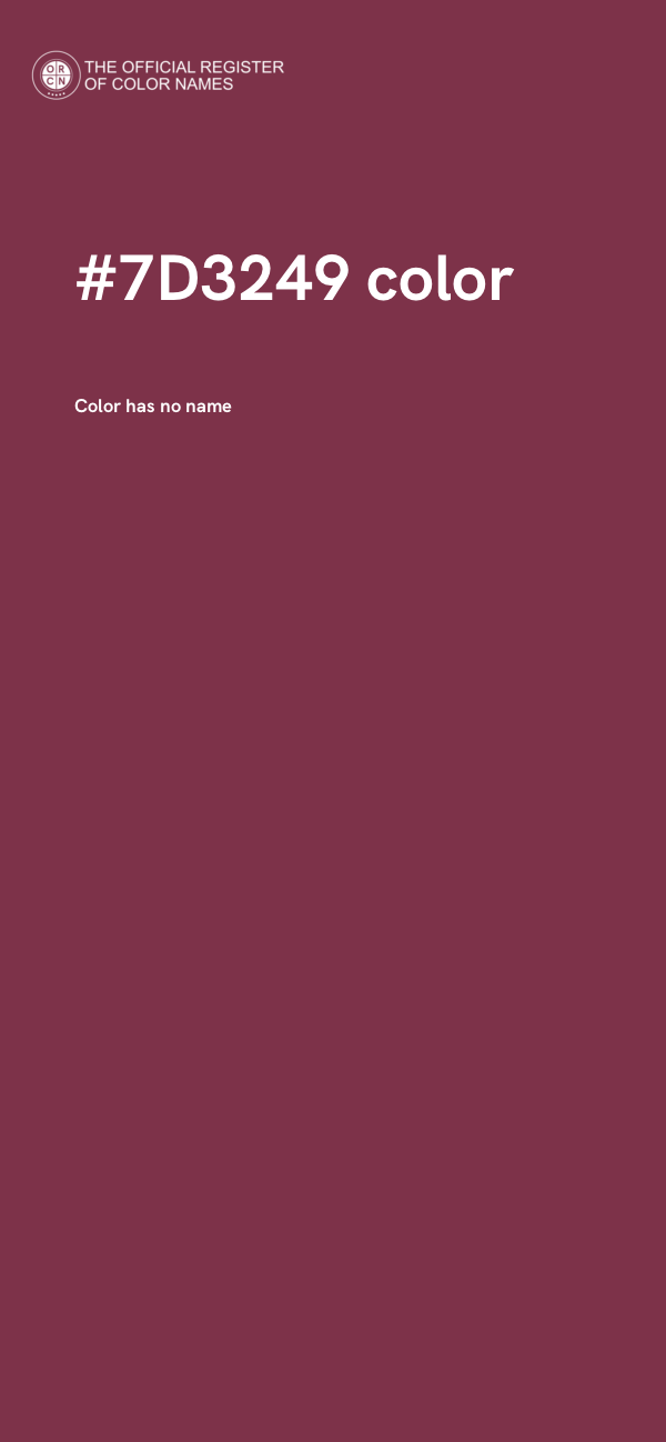 #7D3249 color image