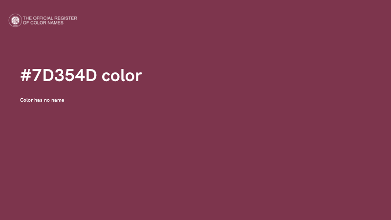 #7D354D color image