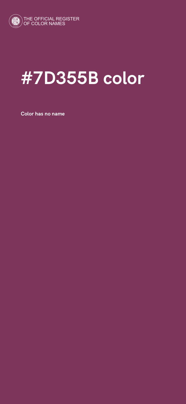 #7D355B color image