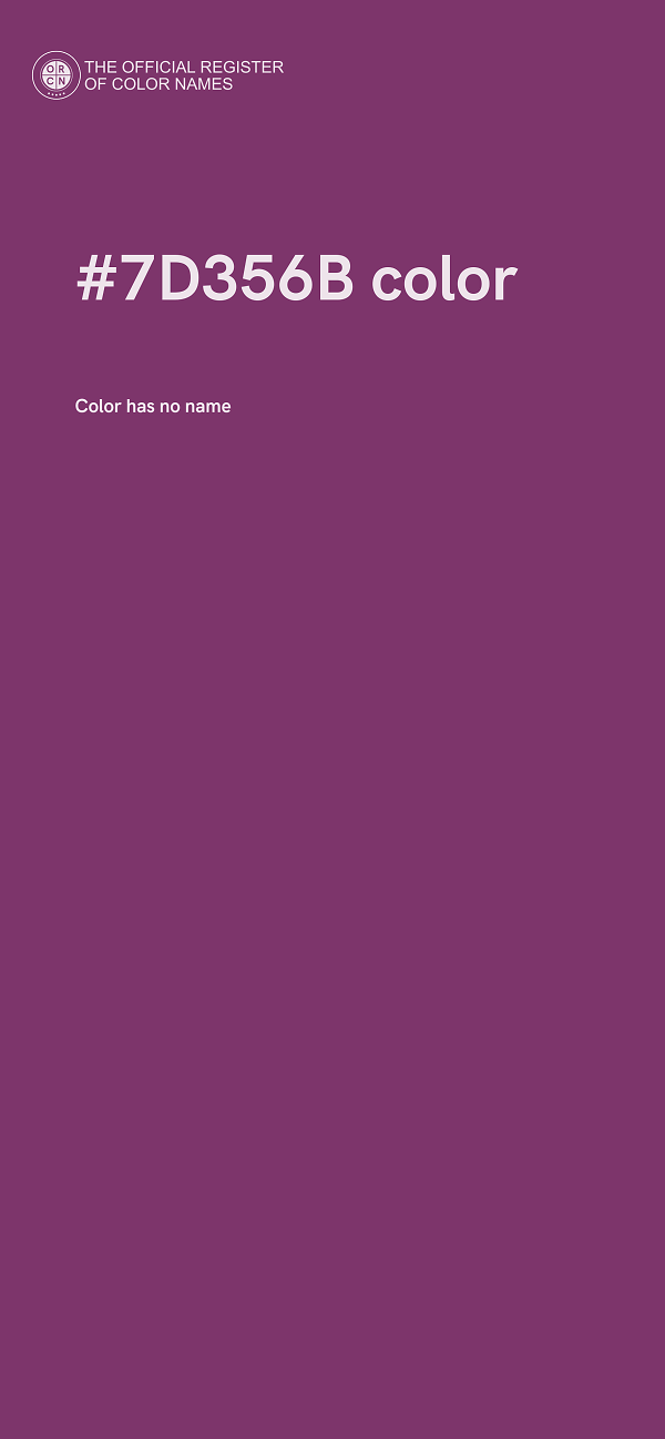 #7D356B color image