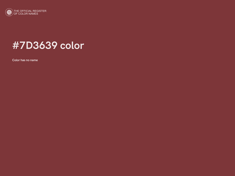 #7D3639 color image