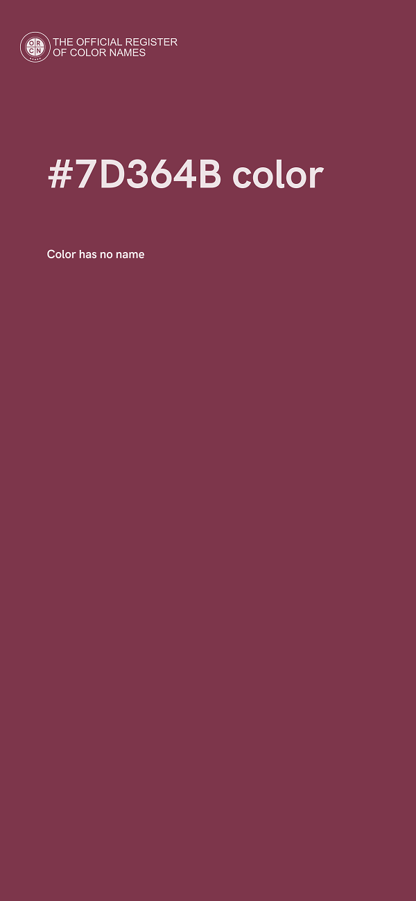 #7D364B color image