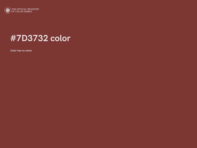 #7D3732 color image