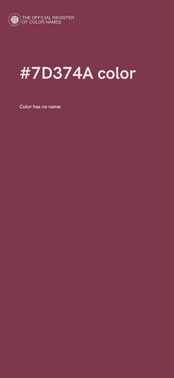 #7D374A color image