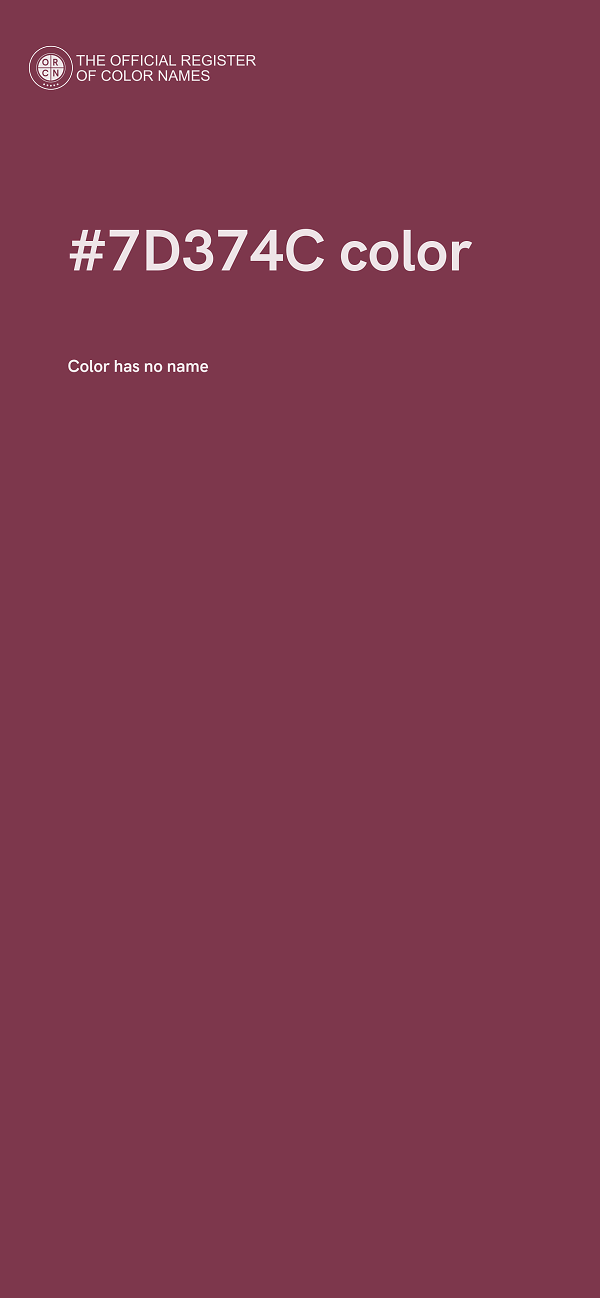 #7D374C color image