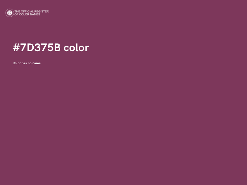 #7D375B color image