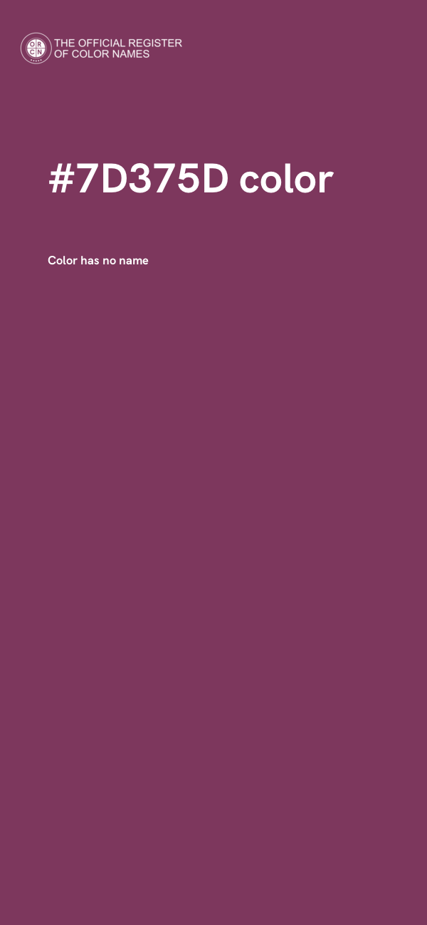 #7D375D color image