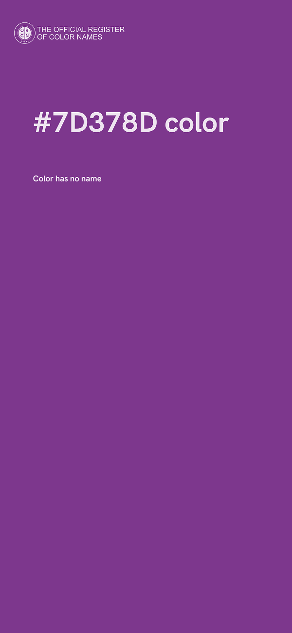 #7D378D color image