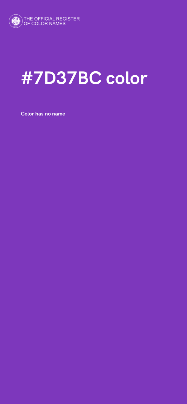 #7D37BC color image