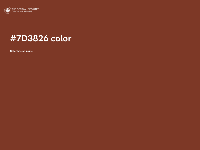 #7D3826 color image