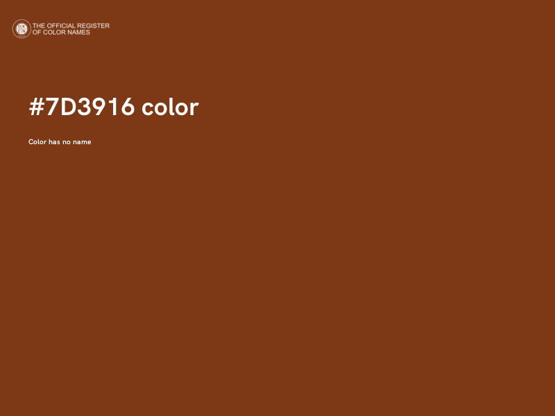 #7D3916 color image