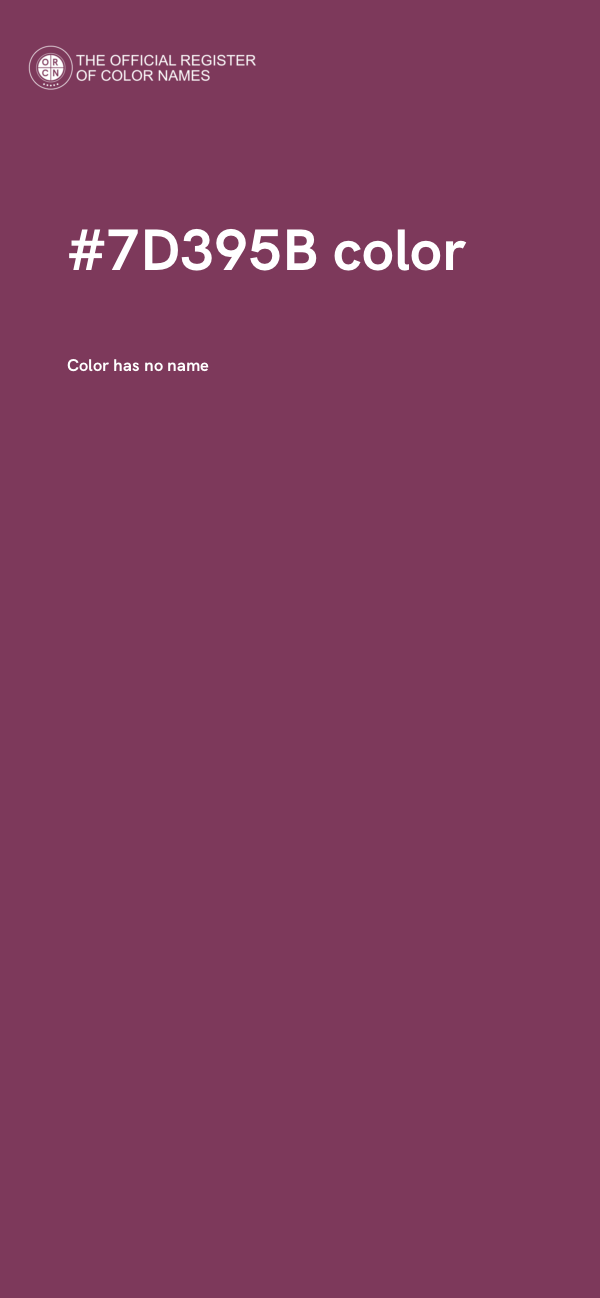 #7D395B color image
