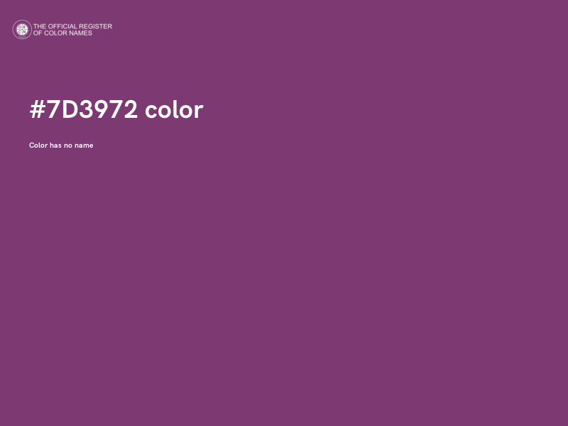 #7D3972 color image