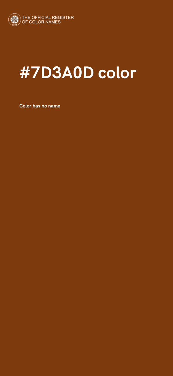 #7D3A0D color image
