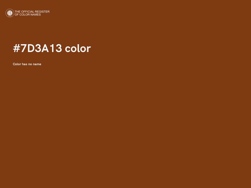 #7D3A13 color image