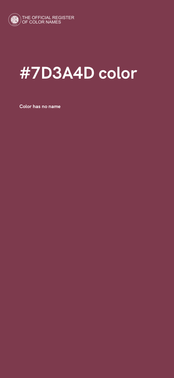 #7D3A4D color image