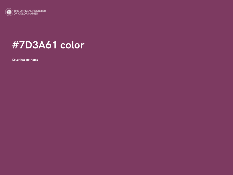 #7D3A61 color image