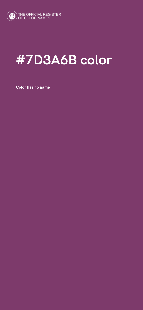 #7D3A6B color image
