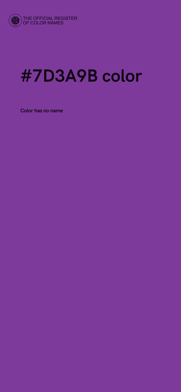 #7D3A9B color image