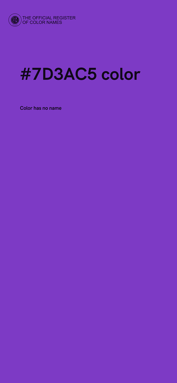 #7D3AC5 color image