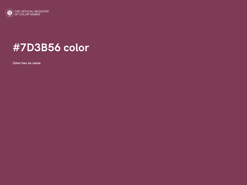 #7D3B56 color image