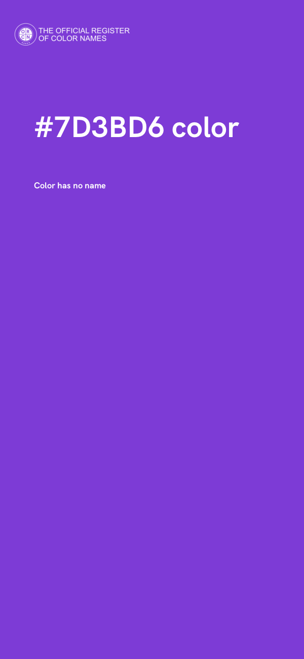 #7D3BD6 color image