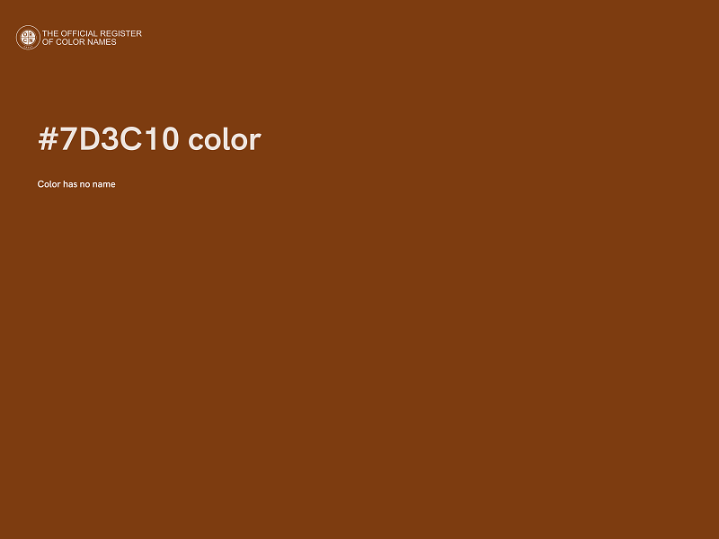 #7D3C10 color image