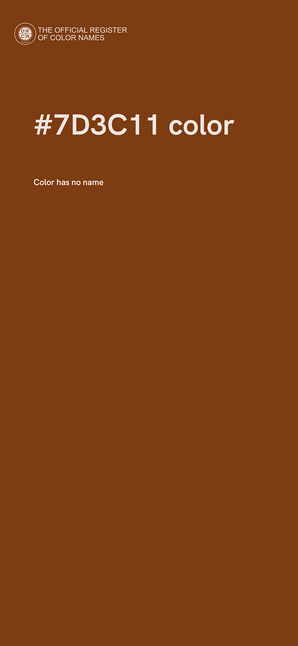 #7D3C11 color image