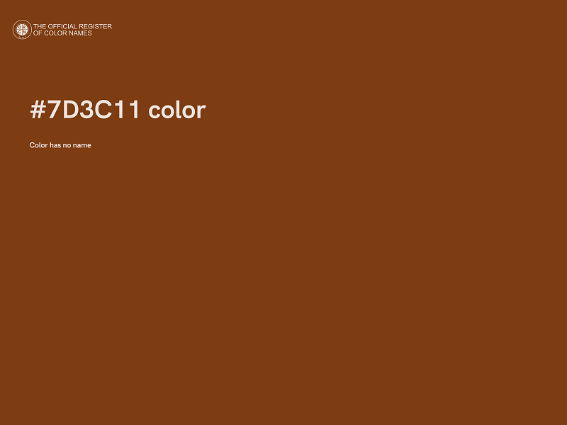 #7D3C11 color image