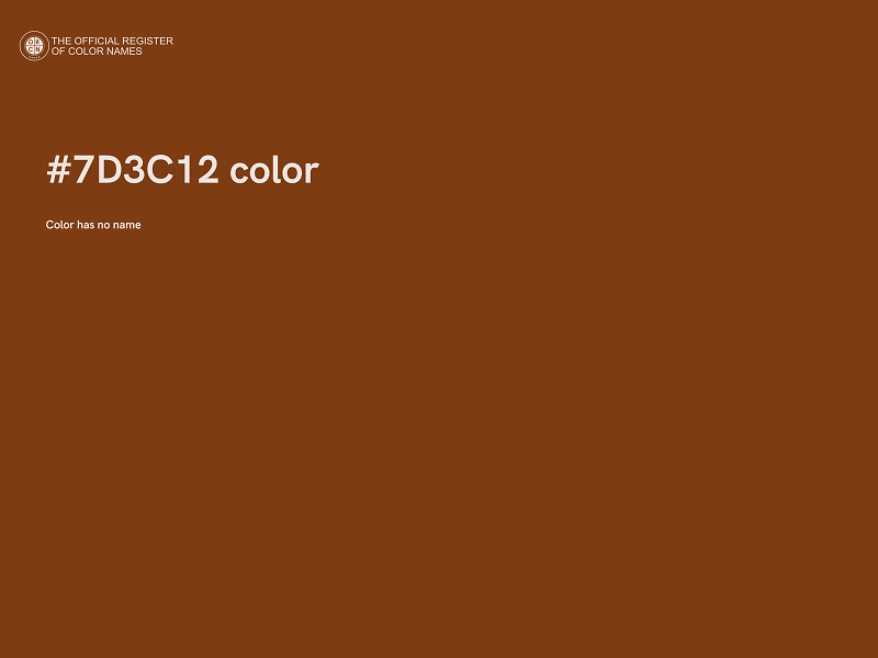 #7D3C12 color image
