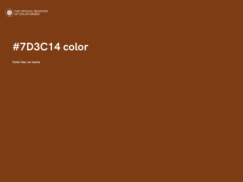 #7D3C14 color image