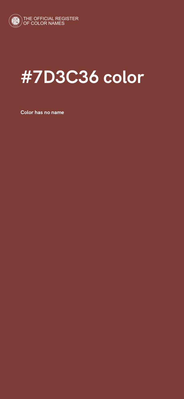 #7D3C36 color image