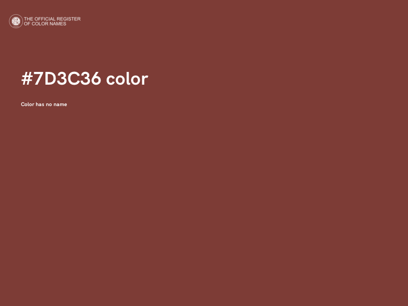#7D3C36 color image