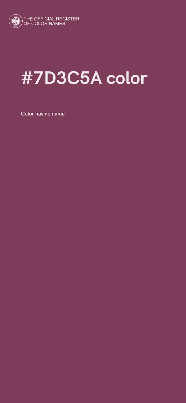 #7D3C5A color image