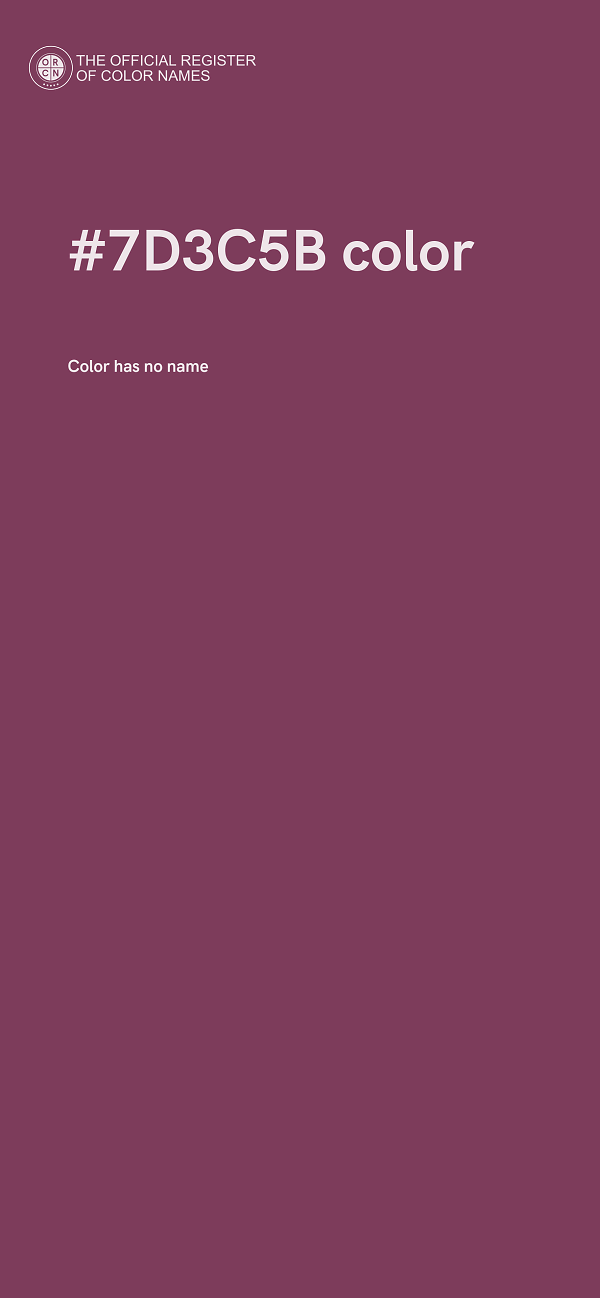 #7D3C5B color image