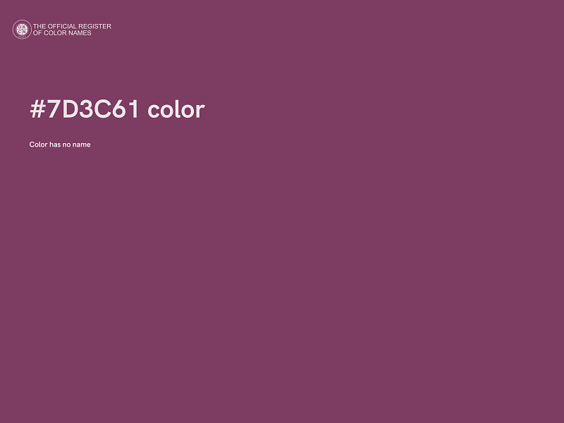 #7D3C61 color image